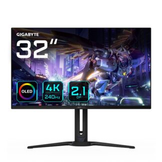 GIGABYTE AORUS FO32U2P 32” OLED Gaming Monitor - 3840 x 2160(UHD), 240Hz, 0.03ms, 250 cd/m2, KVM, FreeSync Premium Pro, DisplayHDR True Black 400, Displayport2.1 GIGABYTE AORUS FO32U2P 32” OLED Gaming Monitor - 3840 x 2160(UHD), 240Hz, 0.03ms, 250 cd/m2, KVM, FreeSync Premium Pro, DisplayHDR True Black 400, Displayport2.1
