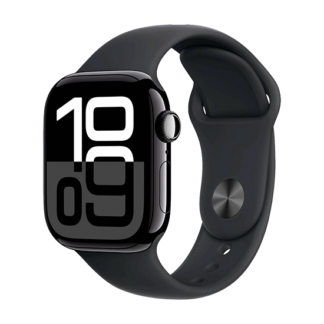 Watch Apple Watch Series 10 LTE 42mm Jet Black Aluminium Case with Sport Band - Black