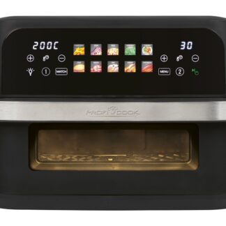 ProfiCook PC-FR 1313 H Double 10 L Stand-alone 2400 W Hot air fryer Black Stainless steel ProfiCook PC-FR 1313 H Double 10 L Stand-alone 2400 W Hot air fryer Black Stainless steel