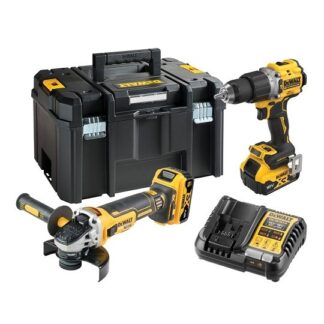 DeWalt DCK2026P2T-QW Combo set DCD805 + DCG405  18 V XR 2Ã5.0 Ah black  yellow