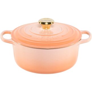 Le Creuset Signature Bräter rund 24 cm peche Le Creuset Signature Bräter rund 24 cm peche