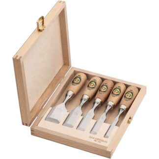 Kirschen Kurzbeitelsatz im Holzkasten, 5-tlg. Kirschen Kurzbeitelsatz im Holzkasten, 5-tlg.