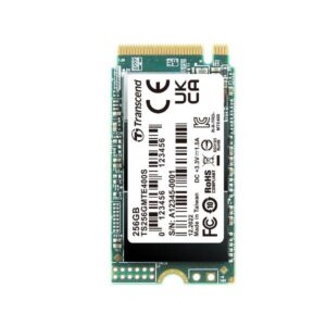 TS256GMTE400S - SSD M.2 2242 da 256GB, PCIe Gen3x4, NVMe, 3D TLC, senza DRAM (TS256GMTE400