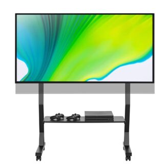 Techly Floor Stand with Shelf for 45-90  LCD/LED/Plasma TV