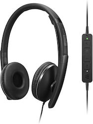 Lenovo Wired ANC Headset Gen 2 On Ear Multimedia Ακουστικά με μικρόφωνο