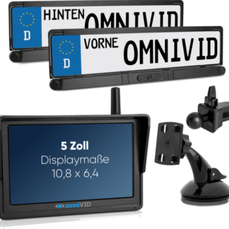 omniVID Solar6 DUO Kabelloses Solar-Rückfahrvideosystem