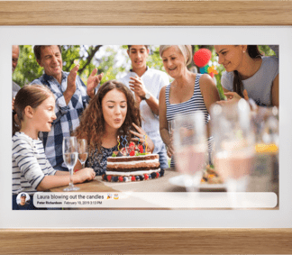 Denver PFF-1042 10,1'' digitaler Bilderrahmen Holz hell