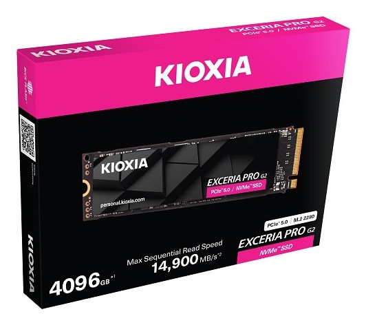 Kioxia Exceria PRO G2 2 TB M.2 PCI Express 5.0 NVMe BiCS FLASH TLC Kioxia Exceria PRO G2 2 TB M.2 PCI Express 5.0 NVMe BiCS FLASH TLC