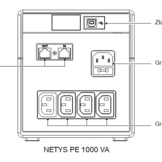 NETYS PE UPS 1000VA/600W230V/AVR/4XIEC 320, LED, USB