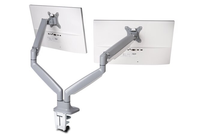 One-Touch Height Adjustable Dual Monitor Arm One-Touch Height Adjustable Dual Monitor Arm