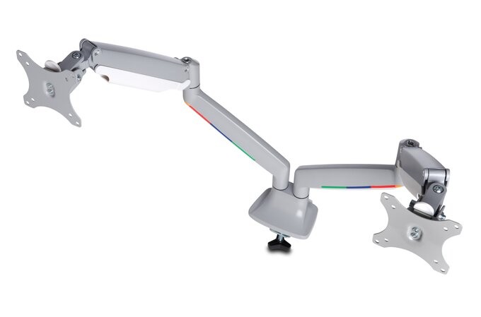 One-Touch Height Adjustable Dual Monitor Arm One-Touch Height Adjustable Dual Monitor Arm