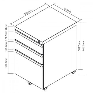 Mobile Cabinet Under Desk MC-850