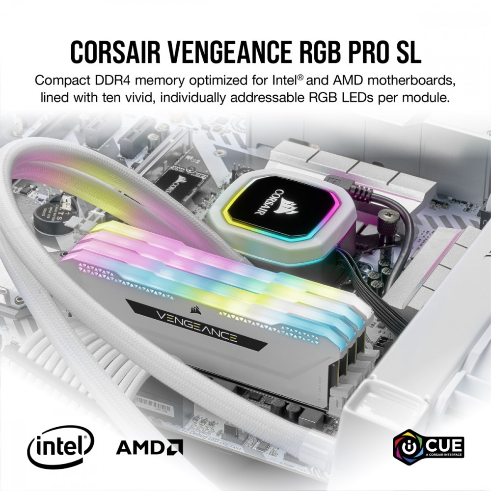 Memory DDR4 Vengeance RGB PRO SL 32GB/3200(2*16GB) White Memory DDR4 Vengeance RGB PRO SL 32GB/3200(2*16GB) White