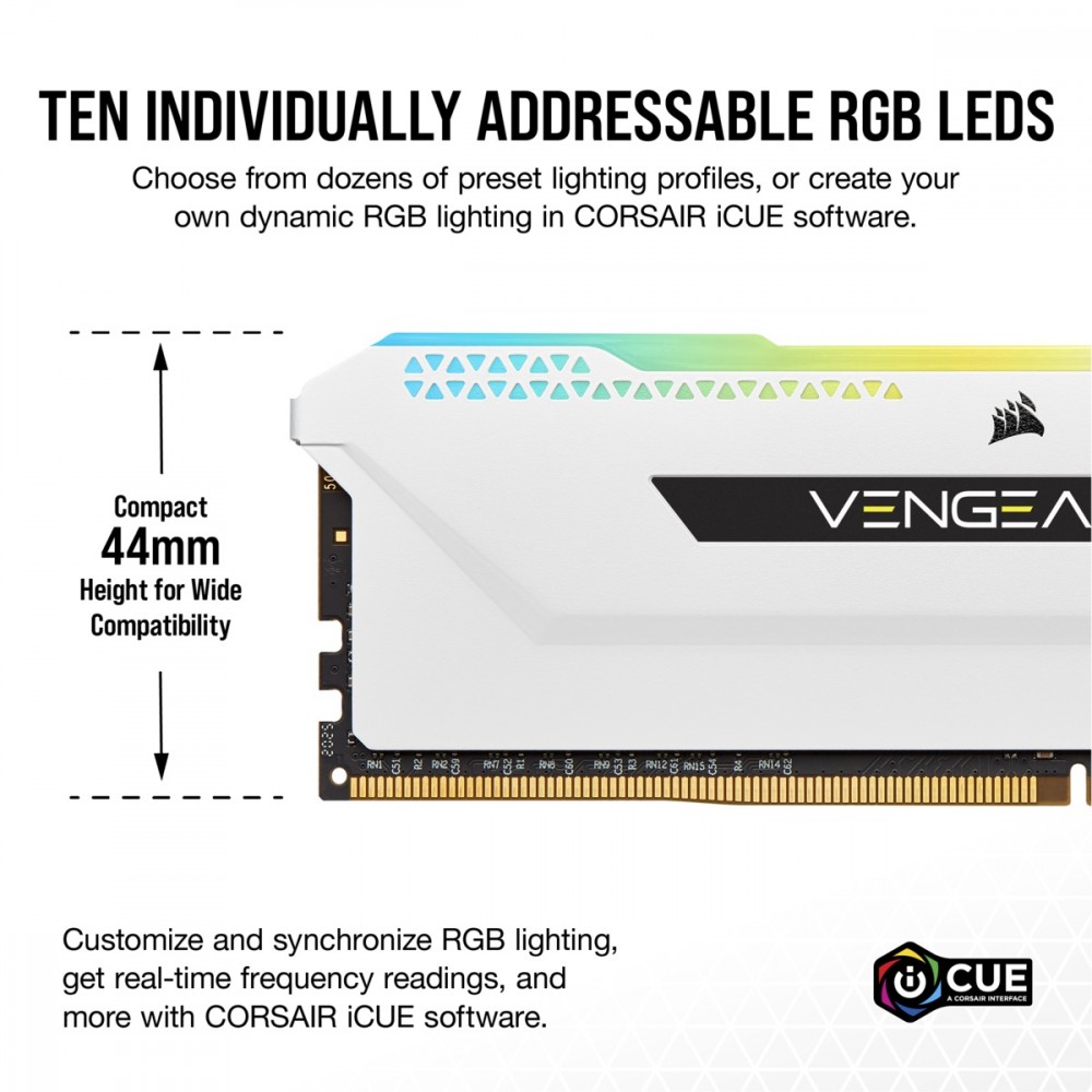 Memory DDR4 Vengeance RGB PRO SL 32GB/3200(2*16GB) White Memory DDR4 Vengeance RGB PRO SL 32GB/3200(2*16GB) White