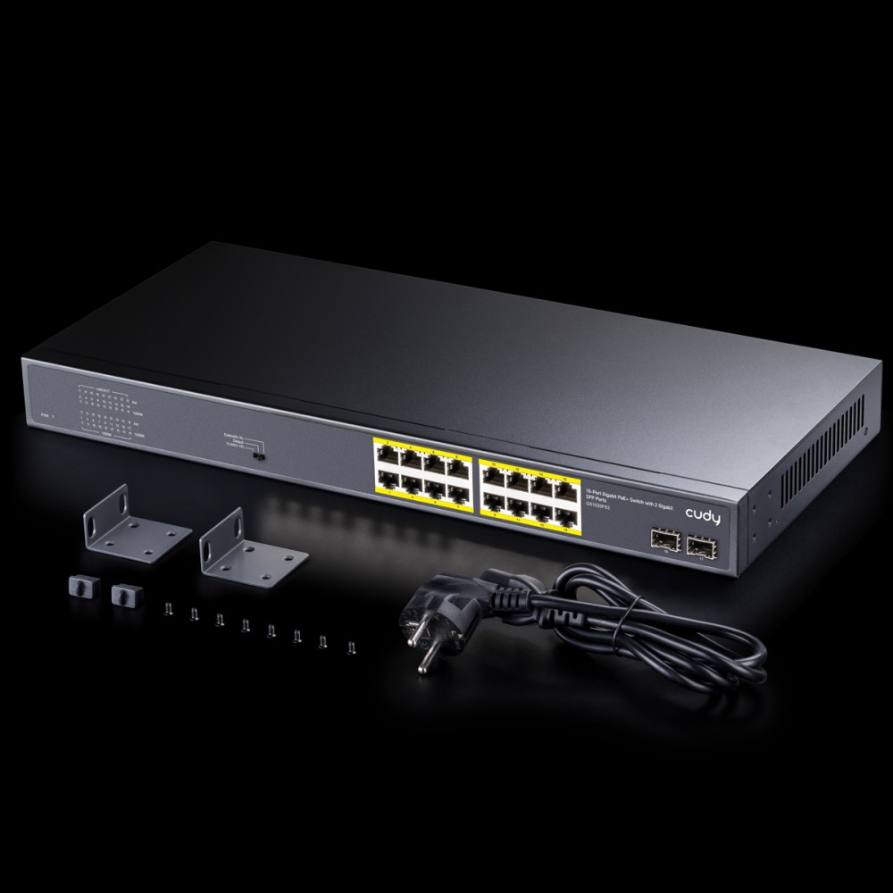 Switch GS1020PS2 16xGE PoE+ 200W 2xSFP Switch GS1020PS2 16xGE PoE+ 200W 2xSFP