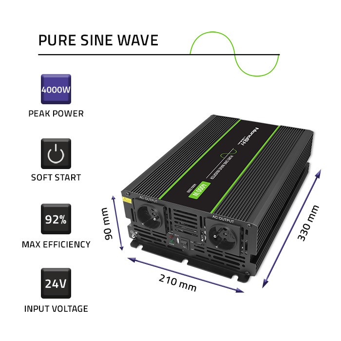Pure Sine Wave Inverter Monolith, 2000W, 4000W Pure Sine Wave Inverter Monolith, 2000W, 4000W