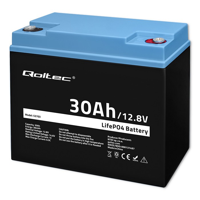 LiFePO4 battery 12.08V, 30Ah, 384Wh, BM LiFePO4 battery 12.08V, 30Ah, 384Wh, BM