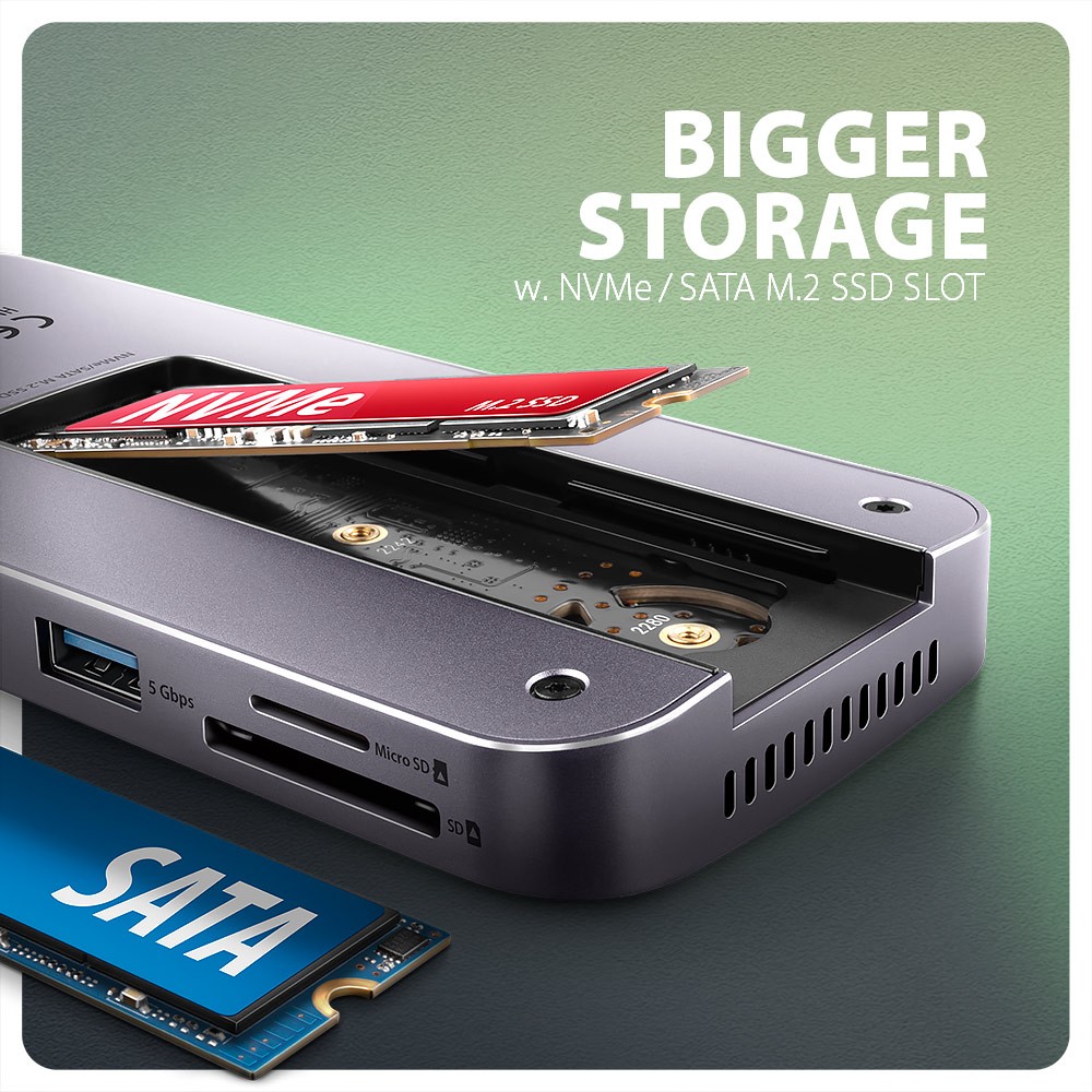 HMC-12GM2 USB hub 12in1 10Gbps HDMI DP LAN M.2 HMC-12GM2 USB hub 12in1 10Gbps HDMI DP LAN M.2