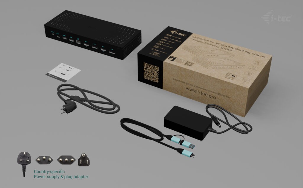 Universal 5x 4K/60Hz Display Docking Station + Power Delivery 100W Universal 5x 4K/60Hz Display Docking Station + Power Delivery 100W