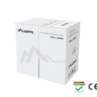 LANBERG CABLE UTP CAT.5E 305M WIRE CU BLACK FLUKE