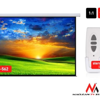 Electric motorized projector screen home cinema remote control Maclean MC-562 Electric motorized projector screen home cinema remote control Maclean MC-562