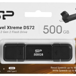 Silicon Power DS72 USB flash drive 500 GB USB Type-A / USB Type-C 3.2 Gen 2 (3.1 Gen 2) Red