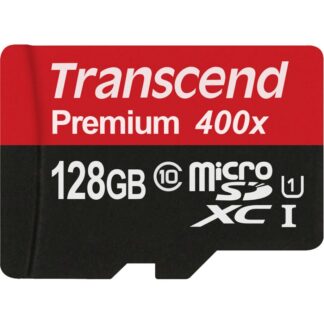 Transcend microSDXC        128GB Class 10 UHS-I 400x + SD Adapter