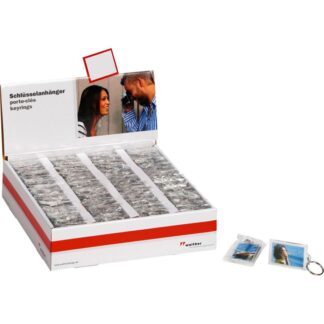 100x1 Walther Key Ring acrylic 3,5x4,5 in Display   MR192