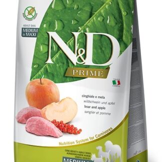 FARMINA N&D PRIME DOG WILD BOAR AND APPLE ADULT MEDIUM & MAXI 12 kg FARMINA N&D PRIME DOG WILD BOAR AND APPLE ADULT MEDIUM & MAXI 12 kg