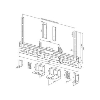 Videobar shelf AV30-500BL 43-110 inches 10KG