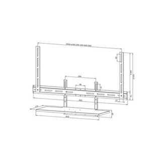 Videobar shelf AV40-500BL 43-110 inches 2.5KG