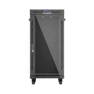 Standing 19" 24U Rack Installation Cabinet 600×600 FF01-6624-23B Perforated Door with LCD (Flat pack) V2