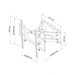 LCD bracket AR-65 32-80 '' 60kg LCD/LED vertical/horizontal adjustment