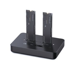 Gembird DD2-U3M2 Desktop dual drive USB Type-C M.2 NVME (and SATA) SSD docking station  black