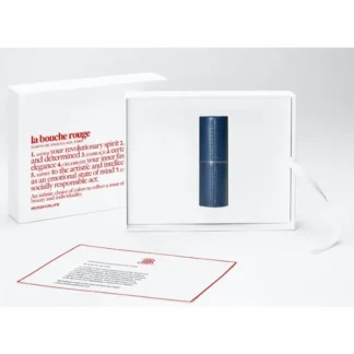 La Bouche Rouge Navy Blue Leather Lipstick Case