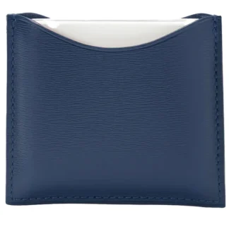 La Bouche Rouge Navy Blue Leather Compact Case