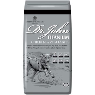 DR JOHN Titanium Chicken - dry dog food - 15kg