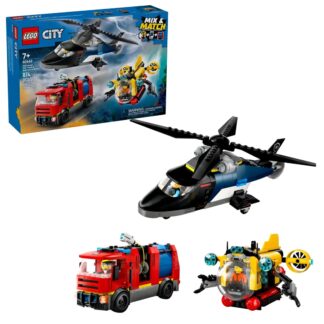 LEGO CITY 60462 Helicopter  Fire Truck and Submarine Remix
