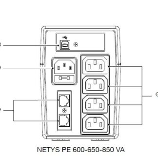 UPS NETYS PE 650VA/360W 230V/AVR/4XIEC,USB,LED