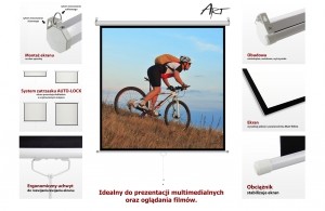 Handheld semi-automatic display 4: 3 72 "145x110cm MS-72 4: 3