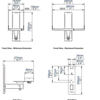 VENTRY - Wall clips for BT77 / W loudspeakers