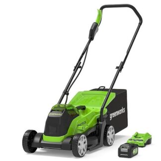 GREENWORKS Ασύρματο Θαμνοκοπτικό Μπαταρίας 24V με Συλλέκτη Χόρτου 30L