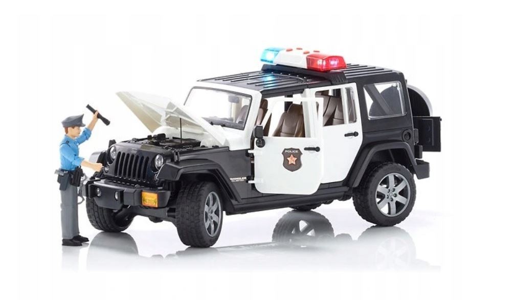 Bruder Jeep Wrangler Rubicon Police with figurine Bruder Jeep Wrangler Rubicon Police with figurine