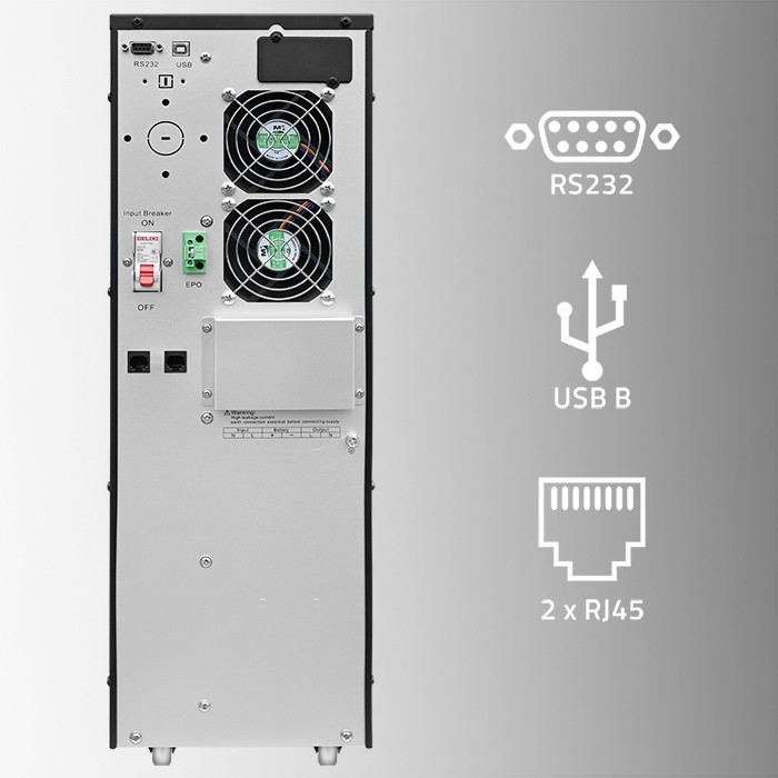 UPS 6kVA, 6000W, PF 1.0 LCD, EPO, USB, On line UPS 6kVA, 6000W, PF 1.0 LCD, EPO, USB, On line