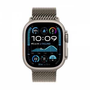 Watch Ultra 2 GPS + Cellular 49 mm Natural Titanium Case with Natural Titanium Milanese Loop - M