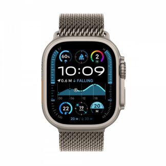 Watch Ultra 2 GPS + Cellular 49 mm Natural Titanium Case with Natural Titanium Milanese Loop - M