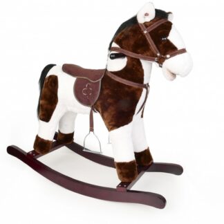 Horse on runners brown-white