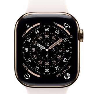 Watch Series 11 GPS + Cellular 42mm Gold Titanium Case with Light Blush Sport Band - M/L