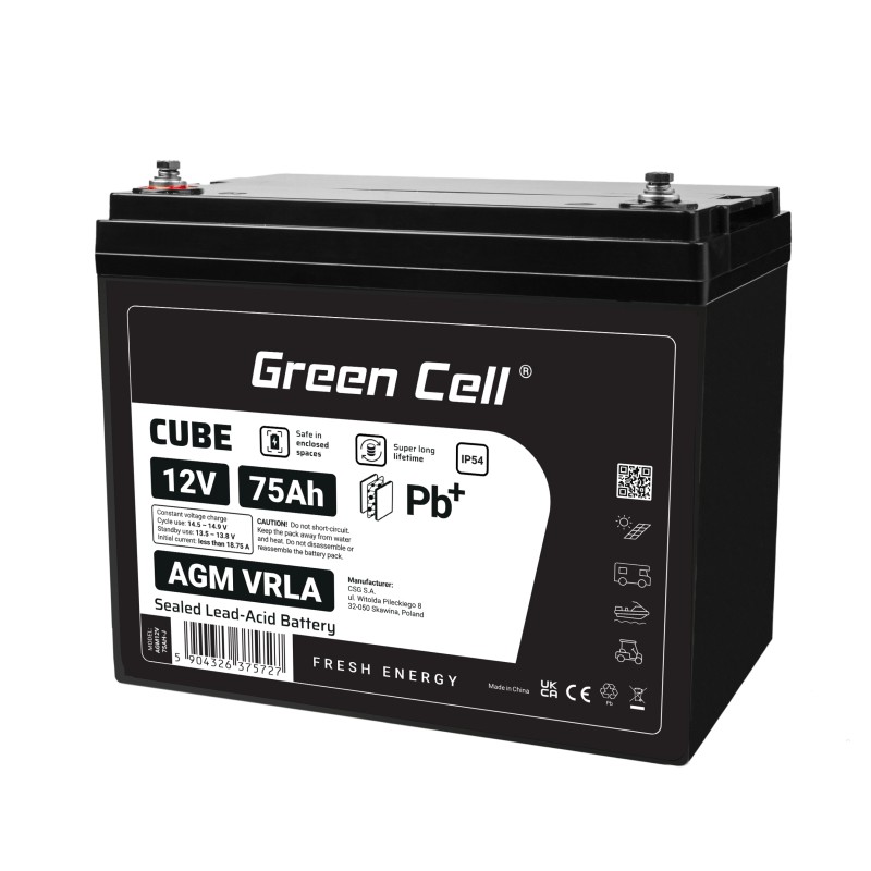 Battery AGM VRLA 12V 75Ah IP54 Battery AGM VRLA 12V 75Ah IP54