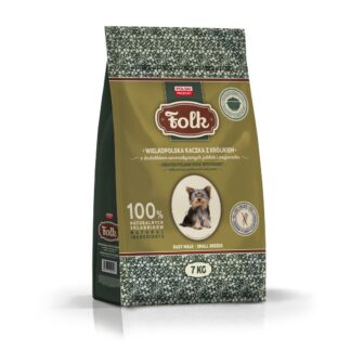 FOLK Small breeds Traditional Greater Poland duck with rabbit apples and marjoram - dry dog food - 7kg FOLK Small breeds Traditional Greater Poland duck with rabbit apples and marjoram - dry dog food - 7kg